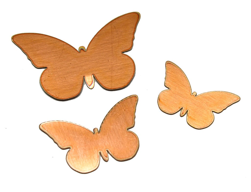 Copper Blanks - 11# Butterfly copper blank - 24 Gauge, Solid
