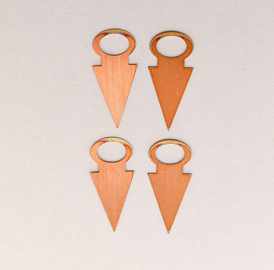 Copper Blanks - 222# Dart copper blank - 24 Gauge, Solid