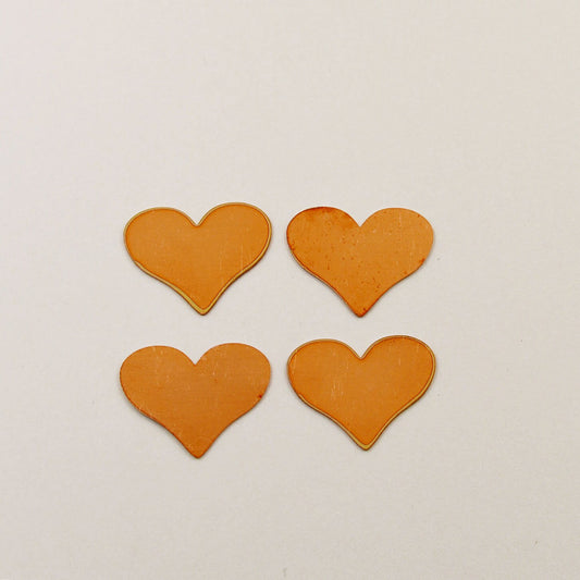 Copper Blanks - 235# Little Heart copper blank ,Solid , copper blank, pack of 4