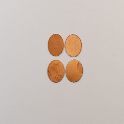 Copper Blanks - Tiny elliptic Copper blank - 24 Gauge, Solid 15*11mm
