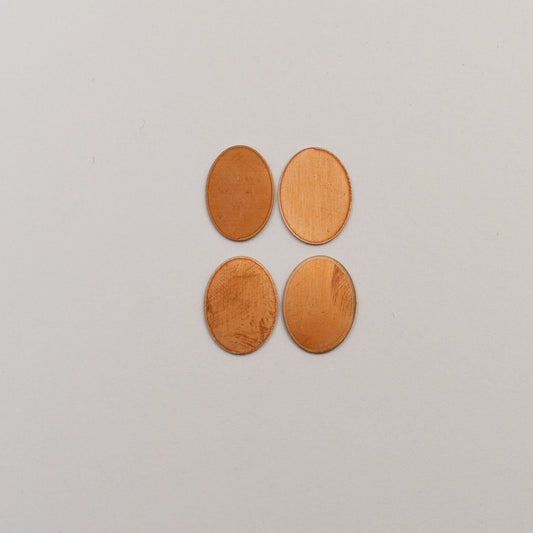 Copper Blanks - Tiny elliptic Copper blank - 24 Gauge, Solid 15*11mm
