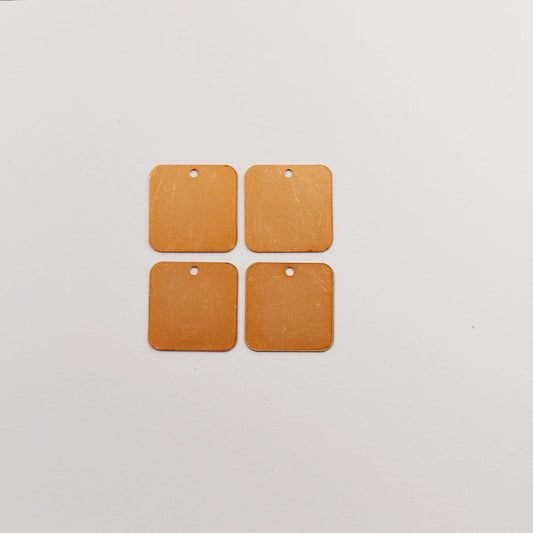 Copper Blanks - 219# with a hole Small rectangle copper blank, 24 Gauge, Solid