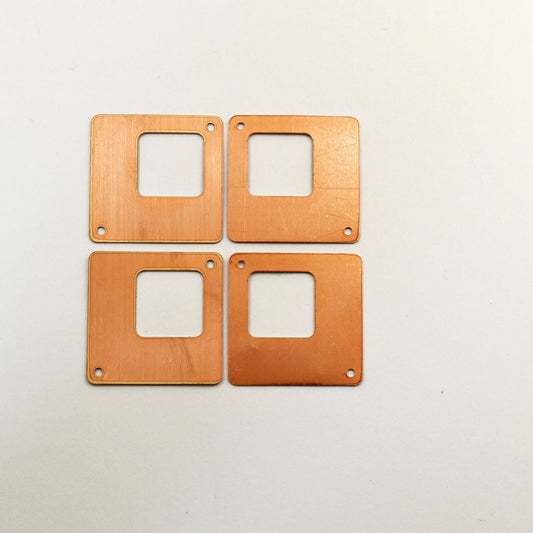 Copper Blanks - 232# Rectangle copper blank, 24 Gauge, Solid , pack of 4