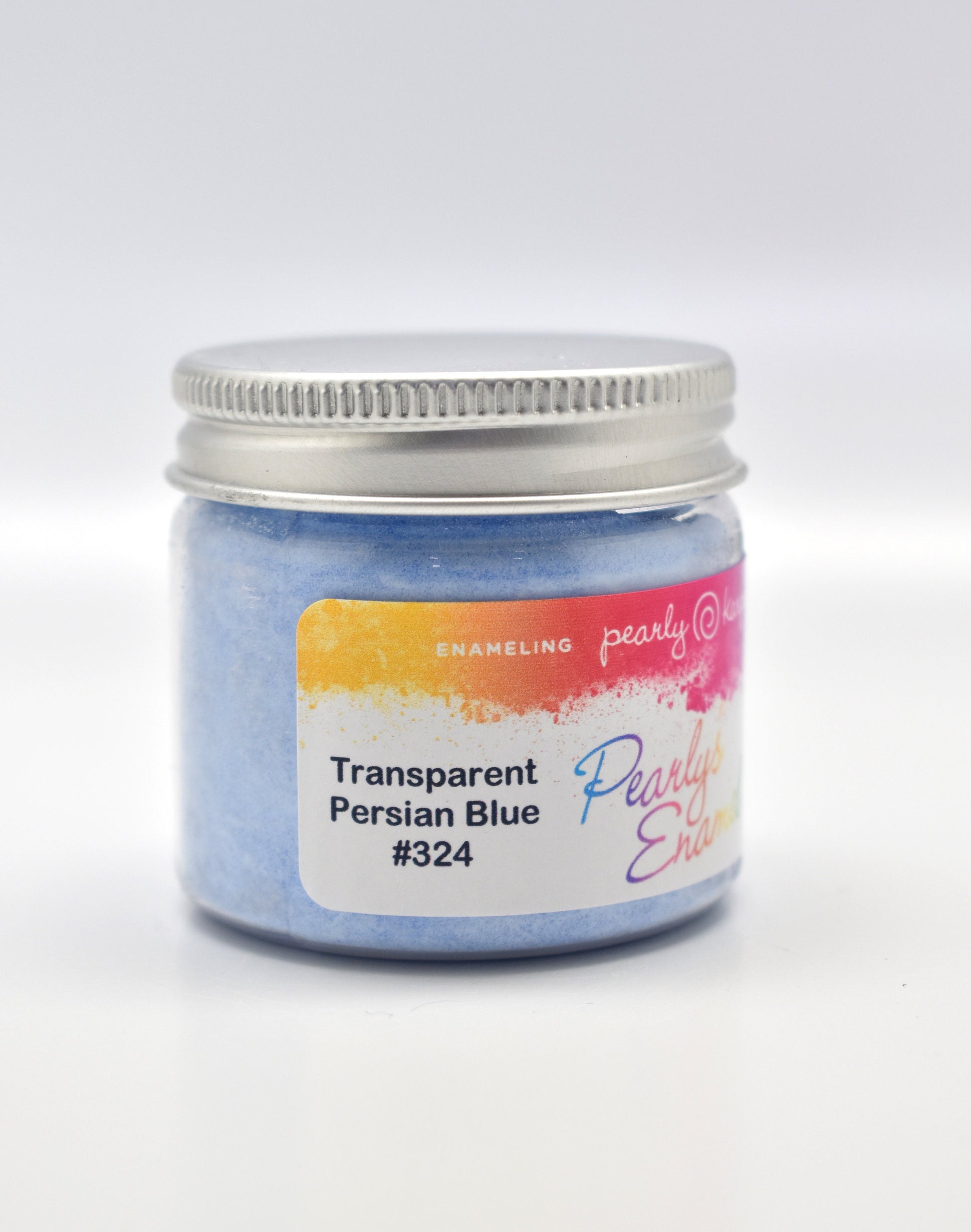 Pearly's Enamel Powder No. 324 Transparent Persian Blue 3oz. (85gr.) Great for torch/kiln/Cloisonné and Wet Packing Enameling