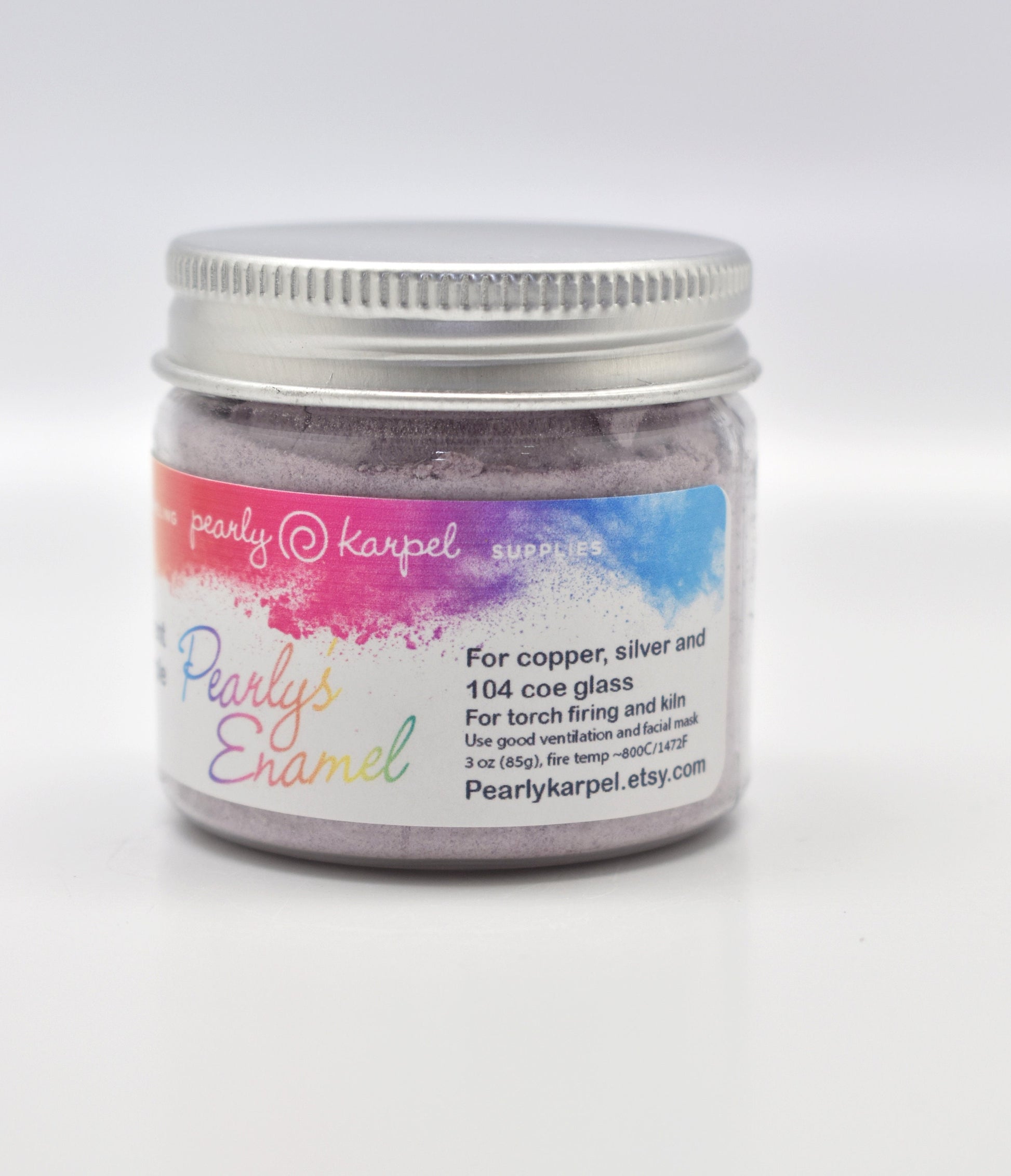 Pearly's Enamel Powder No. 355 Transparent Dark Purple 3oz. (85gr.) Great for torch/kiln/Cloisonné and Wet Packing Enameling