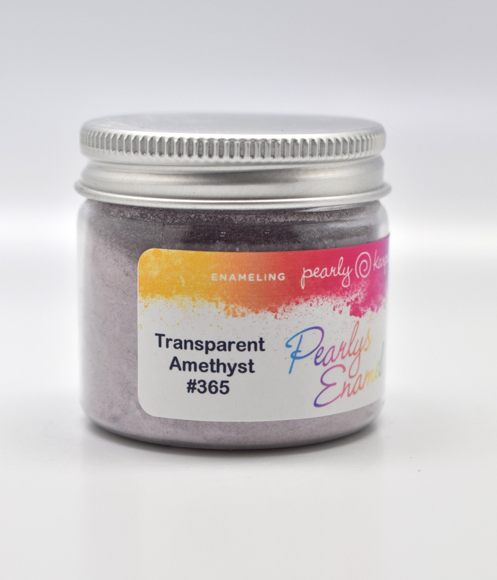 Pearly's Enamel Powder No. 365 Transparent Amethyst 3oz. (85gr.) Great for torch/kiln/Cloisonné and Wet Packing Enameling