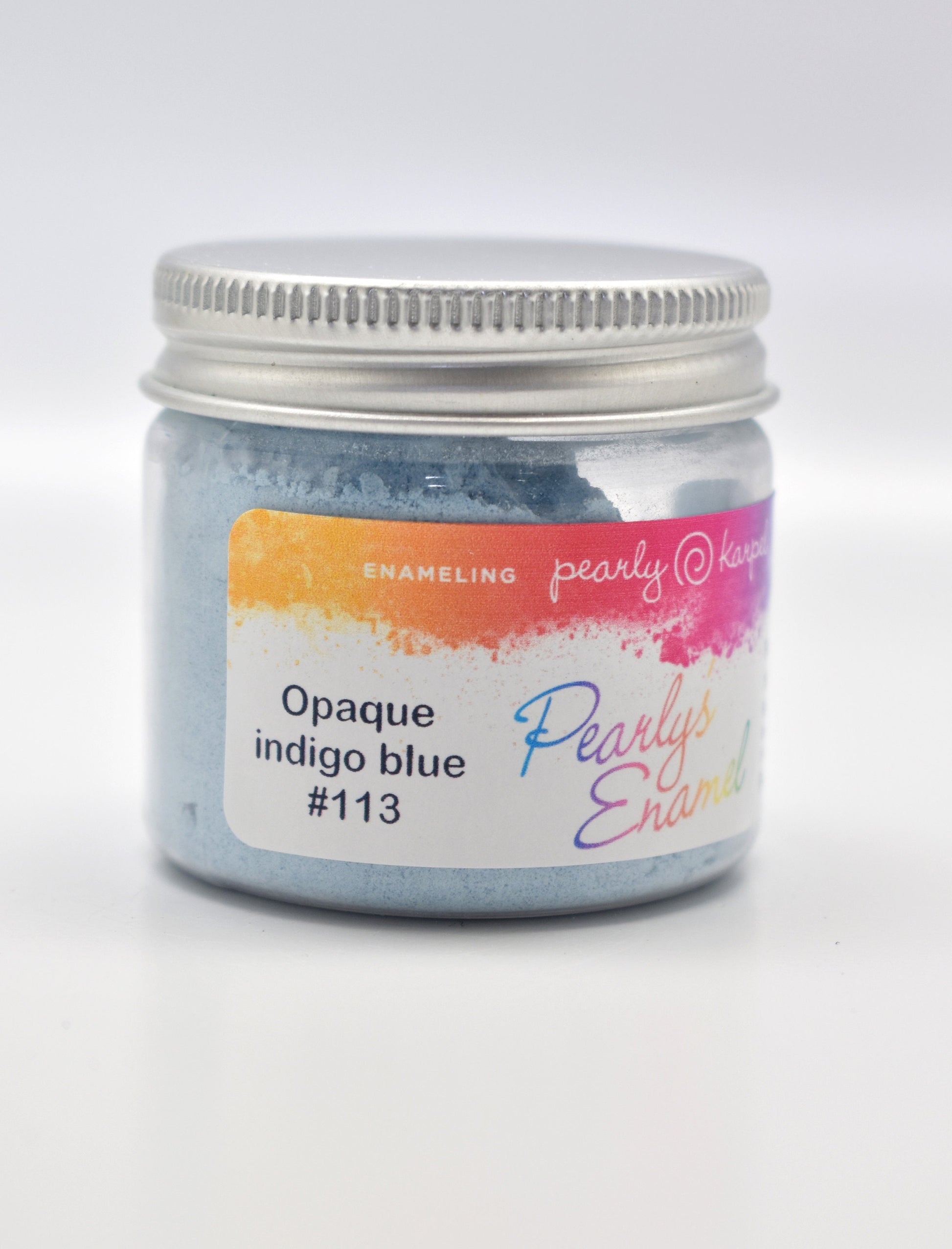 Pearly's Enamel Powder No. 113 Opaque Indigo Blue 3oz. (85gr.) Great for torch/kiln/Cloisonné and Wet Packing Enameling