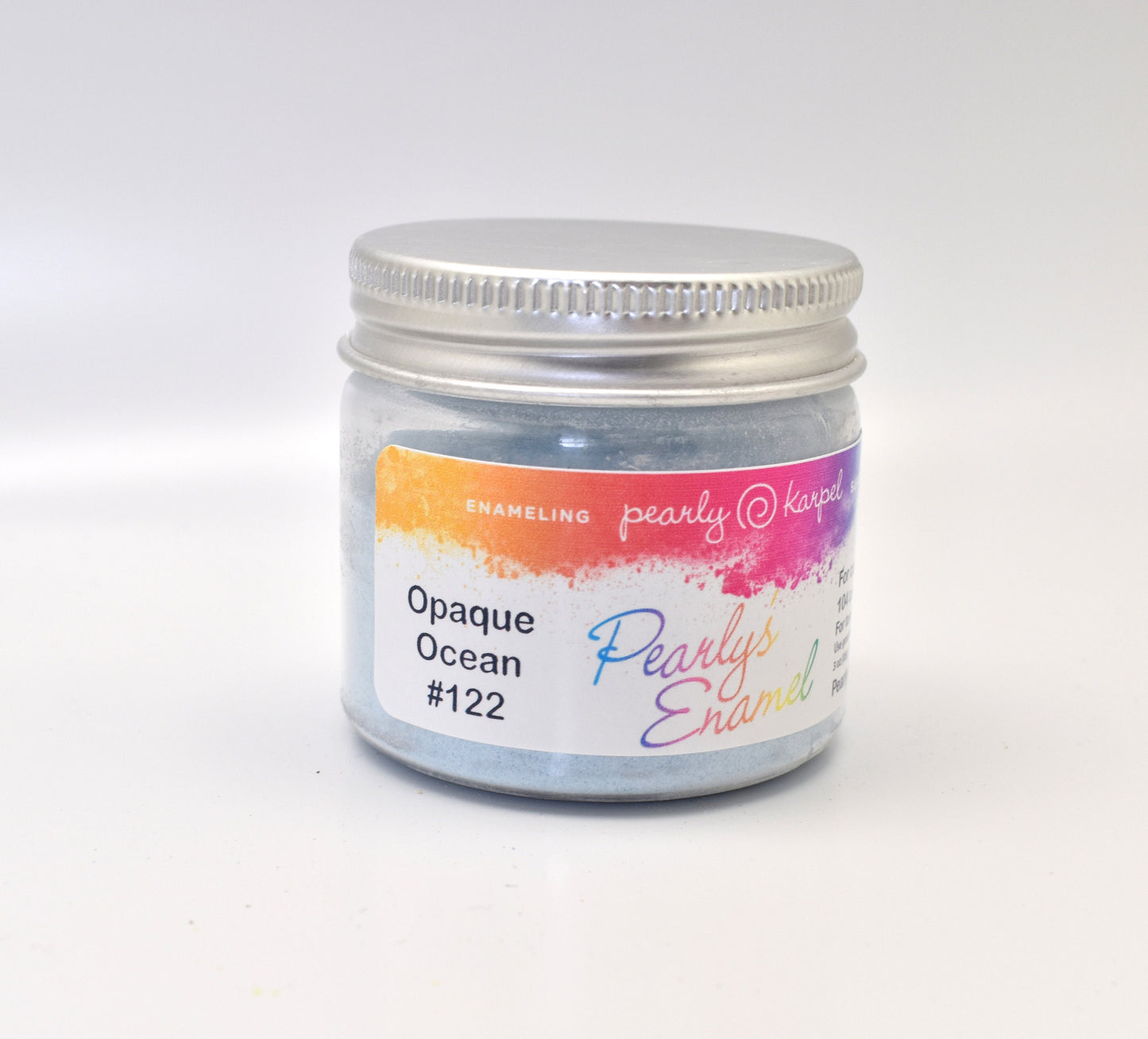 Pearly's Enamel Powder No. 122 Opaque Ocean 3oz. (85gr.) Great for torch/kiln/Cloisonné and Wet Packing Enameling