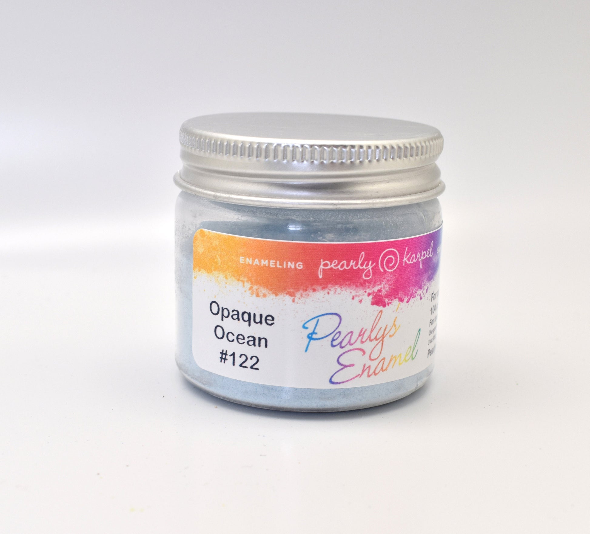 Pearly's Enamel Powder No. 122 Opaque Ocean 3oz. (85gr.) Great for torch/kiln/Cloisonné and Wet Packing Enameling