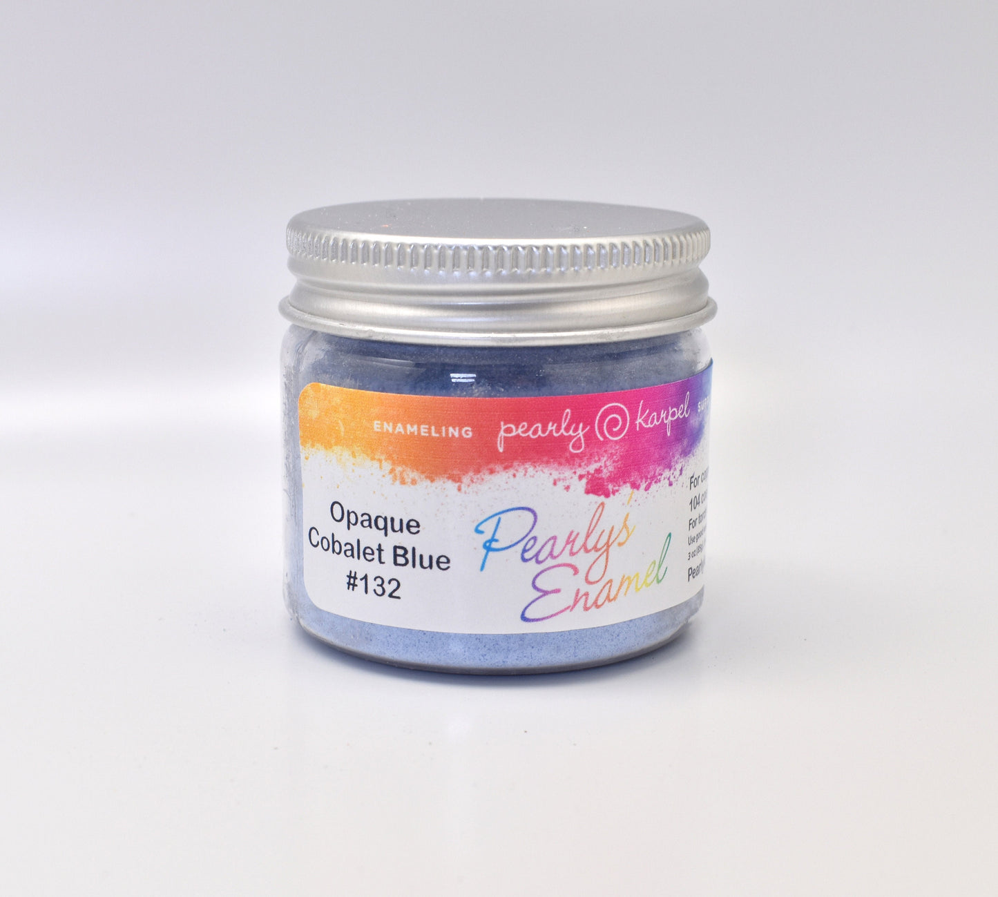 Pearly's Enamel Powder No. 132 Opaque Cobalet Blue 3oz. (85gr.) Great for torch/kiln/Cloisonné and Wet Packing Enameling
