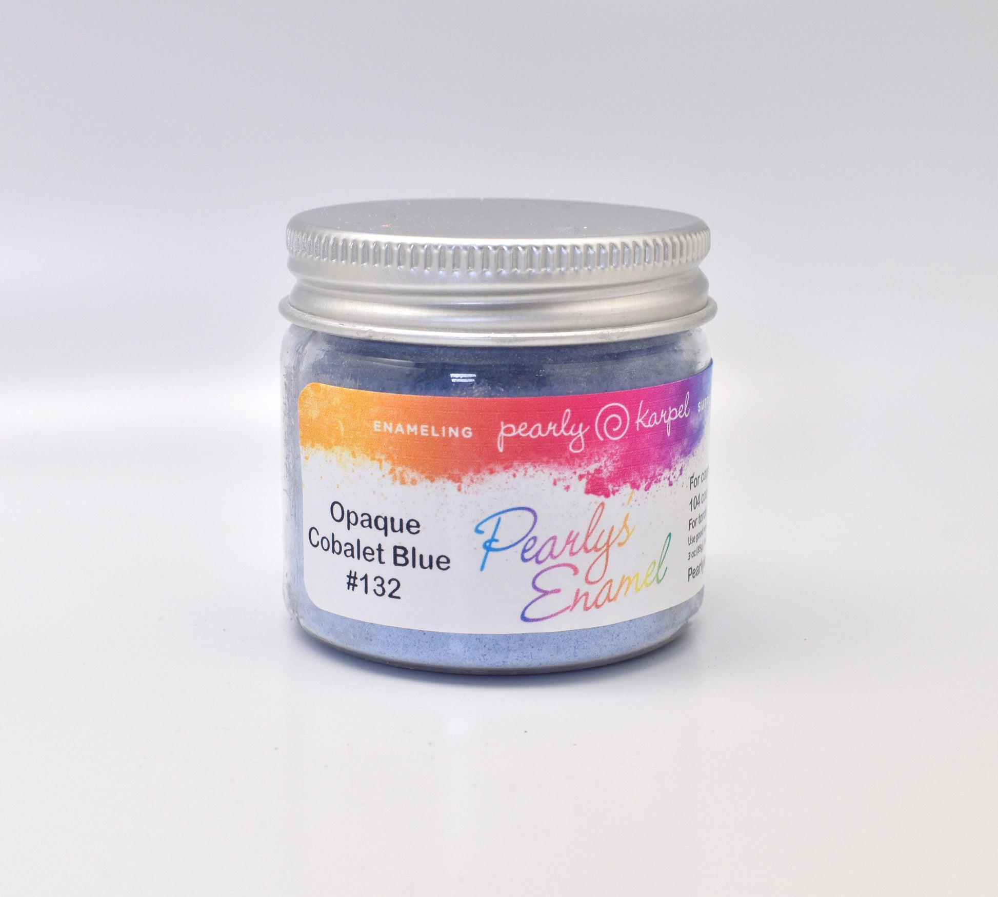Pearly's Enamel Powder No. 132 Opaque Cobalet Blue 3oz. (85gr.) Great for torch/kiln/Cloisonné and Wet Packing Enameling