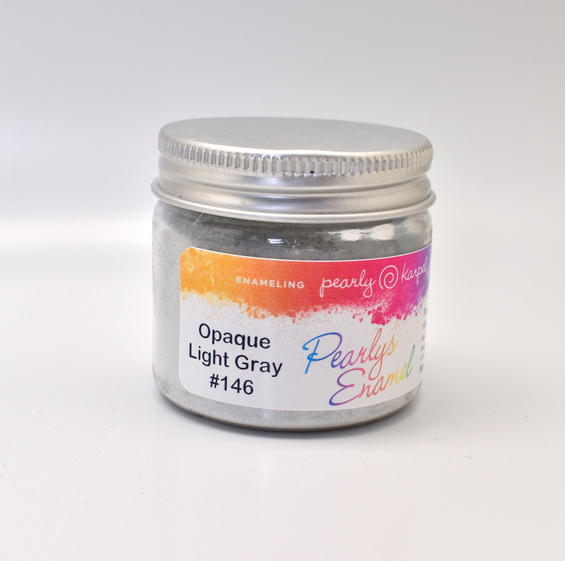 Pearly's Enamel Powder No. 146 Opaque Light Gray 3oz. (85gr.) Great for torch/kiln/Cloisonné and Wet Packing Enameling