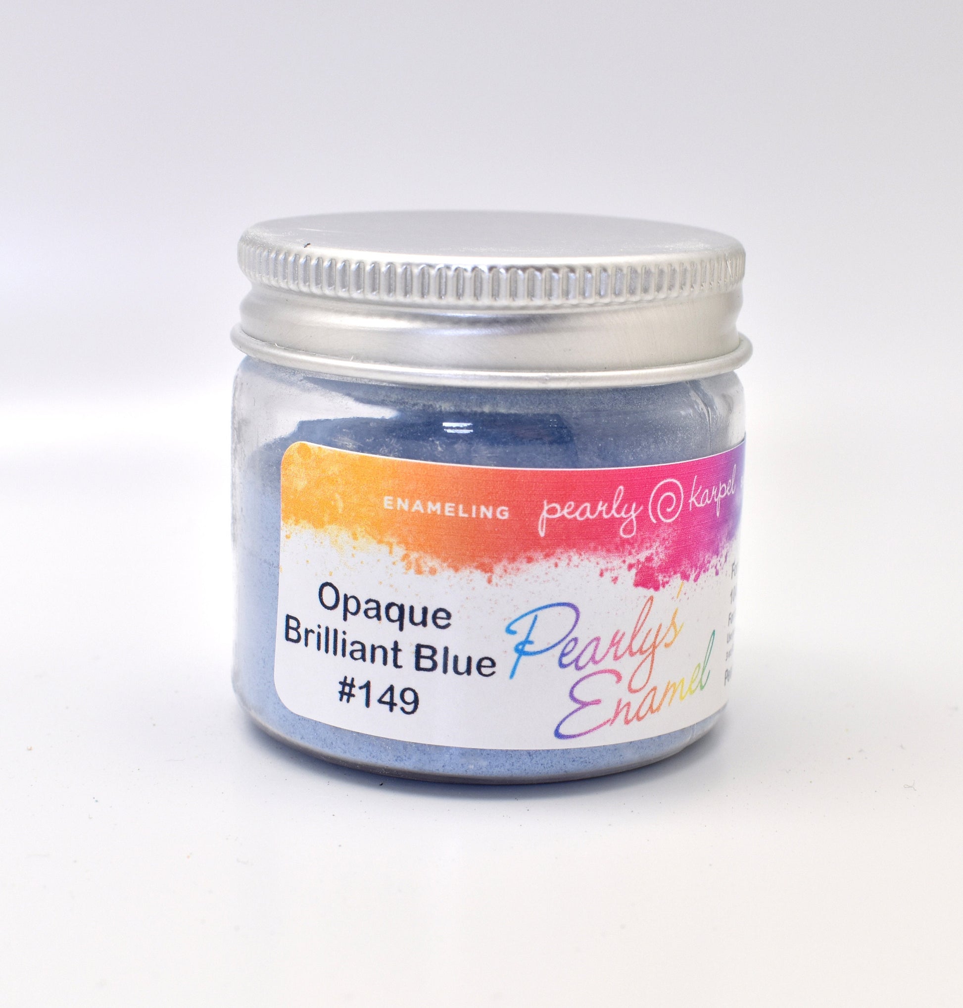 Pearly's Enamel Powder No. 149 Opaque Brilliant Blue 3oz. (85gr.) Great for torch/kiln/Cloisonné and Wet Packing Enameling