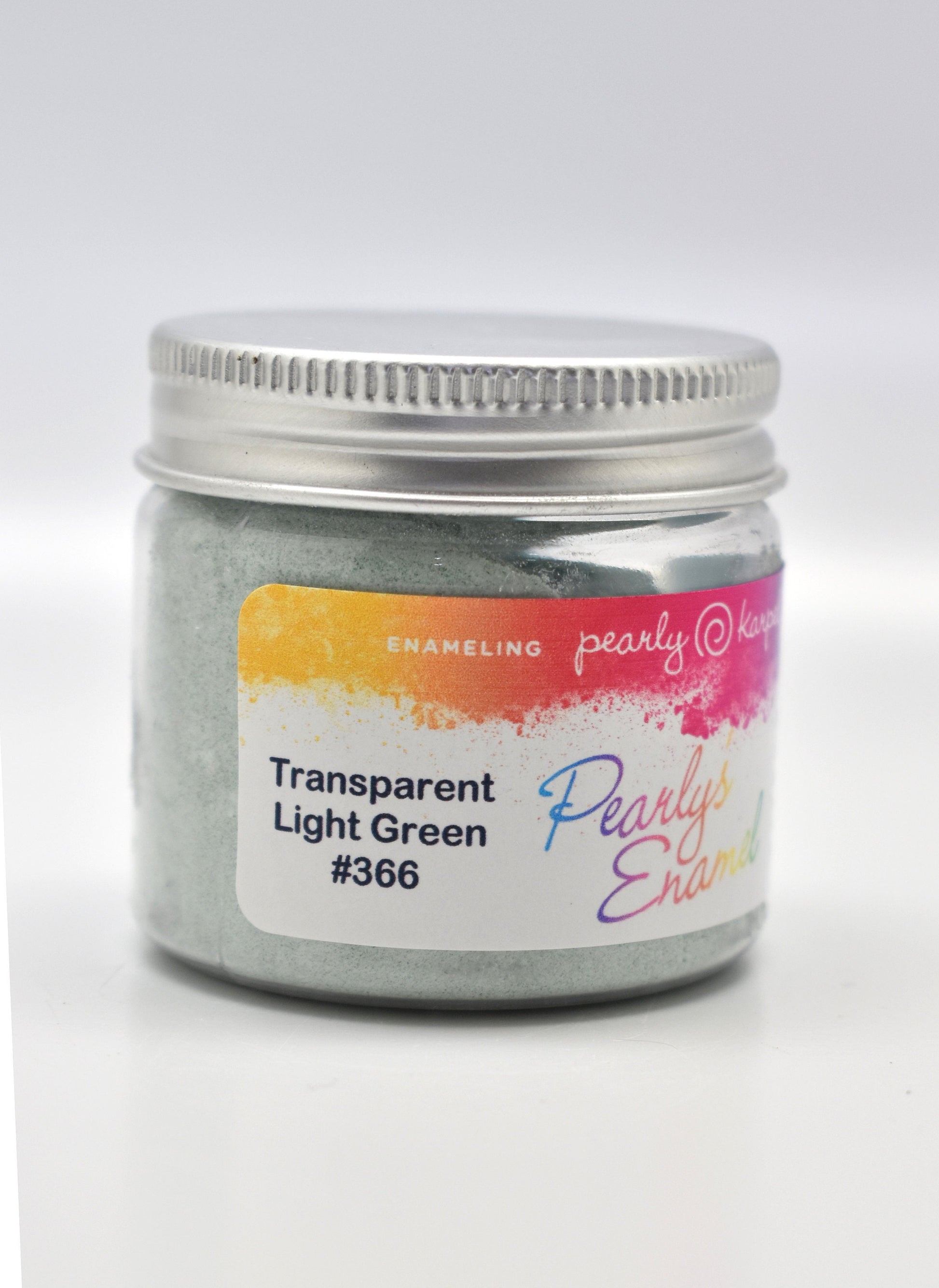 Pearly's Enamel Powder No. 366 Transparent Light Green 3oz. (85gr.) Great also for Cloisonné Enameling/Wet Packing Enamels