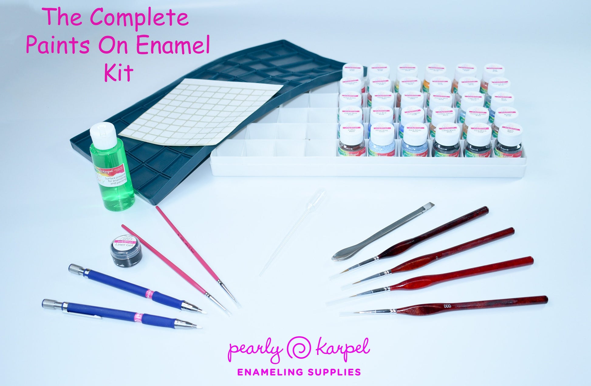 Paints - True Colors Paints For Enameles - The complete kit - including Liner Gel Kit Lead Free