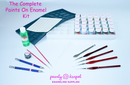 Paints - True Colors Paints For Enameles - The complete kit - including Liner Gel Kit Lead Free