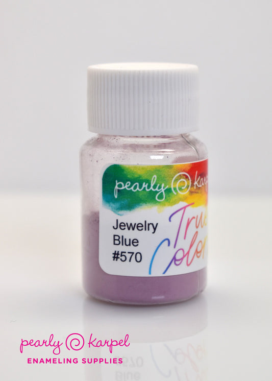 True Colors Paints for Enamels, Jewelry Blue 570 Lead-Free, Enameling Supplies