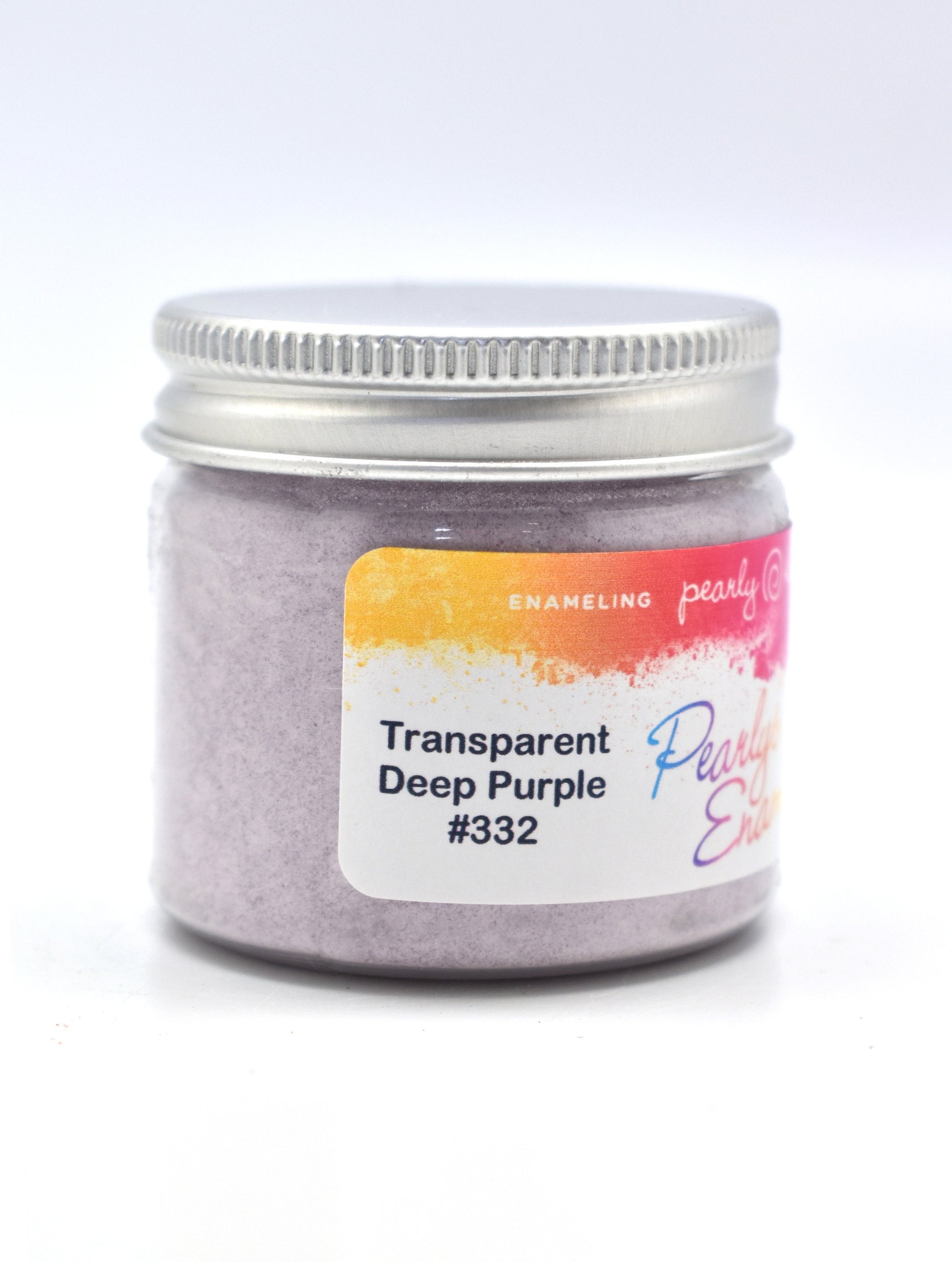 Pearly's Enamel Powder No. 332 Transparent Deep Purple 3oz. (85gr.) Great for torch/kiln/Cloisonné and Wet Packing Enameling