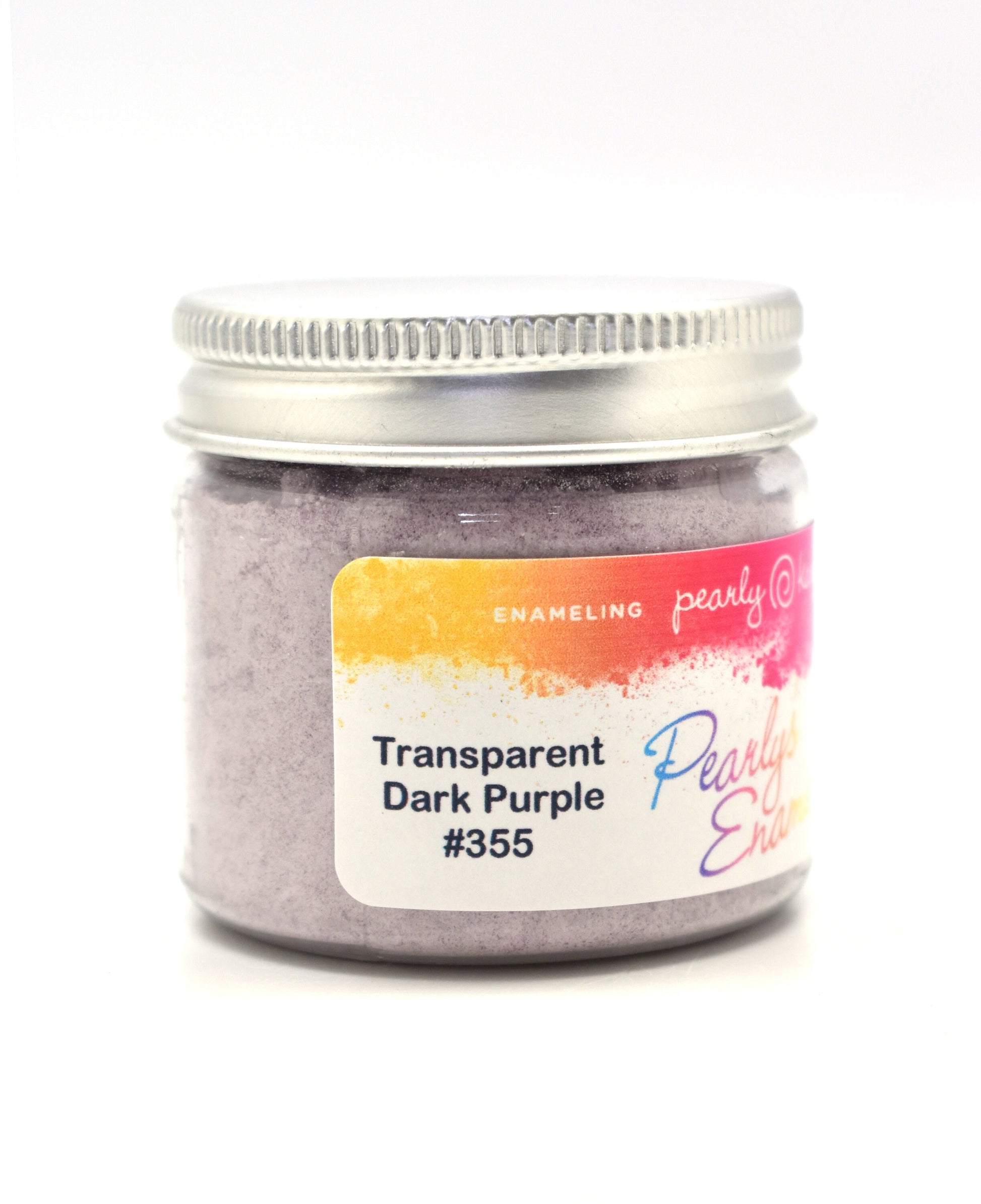 Pearly's Enamel Powder No. 355 Transparent Dark Purple 3oz. (85gr.) Great for torch/kiln/Cloisonné and Wet Packing Enameling
