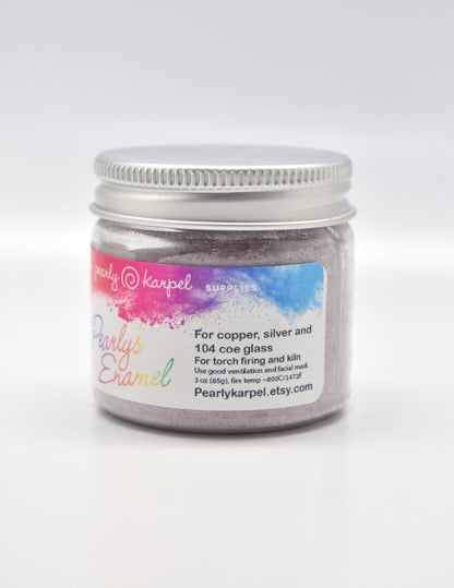 Pearly's Enamel Powder No. 365 Transparent Amethyst 3oz. (85gr.) Great for torch/kiln/Cloisonné and Wet Packing Enameling