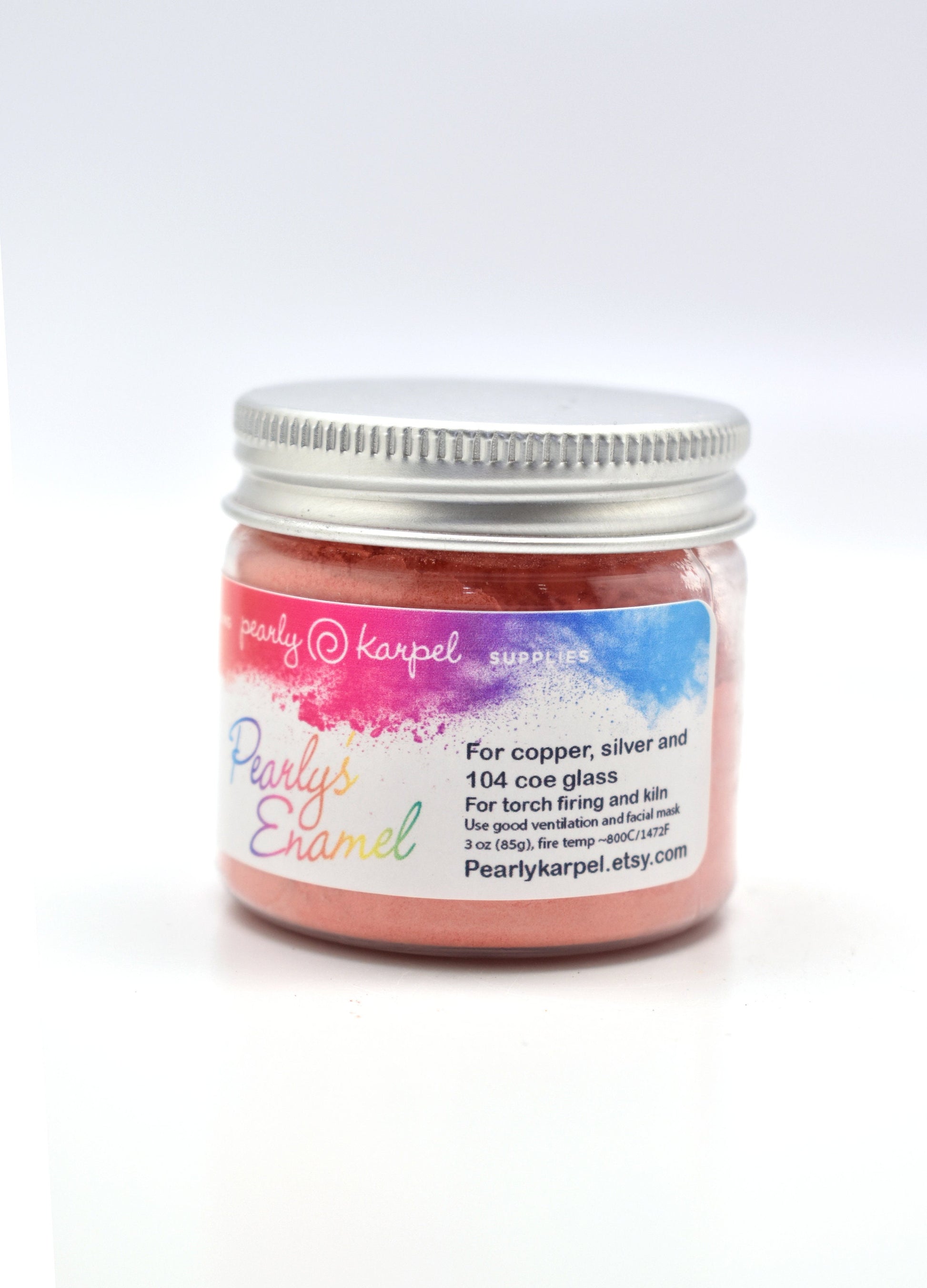 Pearly's Enamel Powder No. 379 Opaque Red 3oz. (85gr.) Great for torch/kiln/Cloisonné and Wet Packing Enameling