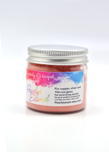 Pearly's Enamel Powder No. 379 Opaque Red 3oz. (85gr.) Great for torch/kiln/Cloisonné and Wet Packing Enameling