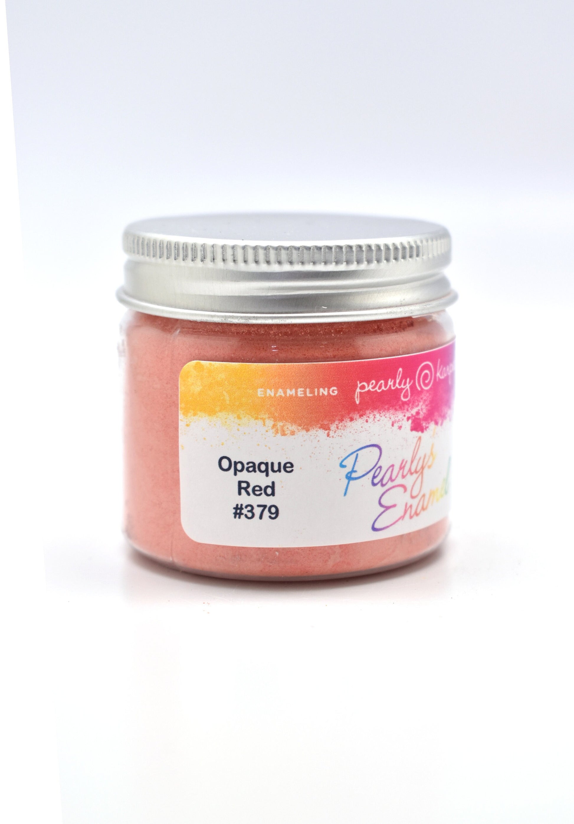 Pearly's Enamel Powder No. 379 Opaque Red 3oz. (85gr.) Great for torch/kiln/Cloisonné and Wet Packing Enameling