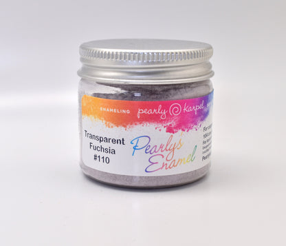 Pearly's Enamel Powder No. 116 Translucent Fuchsia Lead Free 3oz. (85gr.) Great for torch/kiln/Cloisonné and Wet Packing Enameling