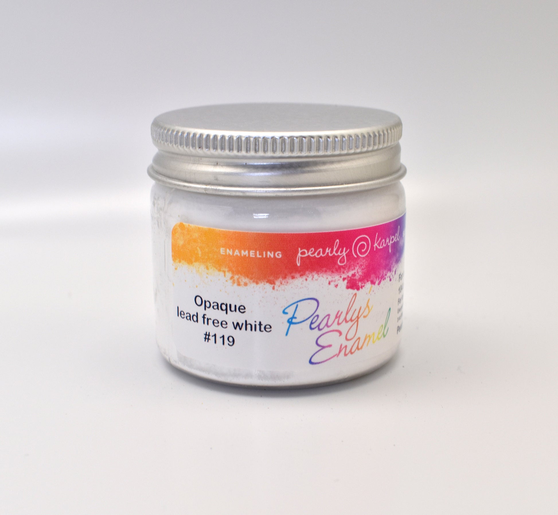 Pearly's Enamel Powder No. 119 Opaque Lead Free White 3oz. (85gr.) Great for torch/kiln/Cloisonné and Wet Packing Enameling