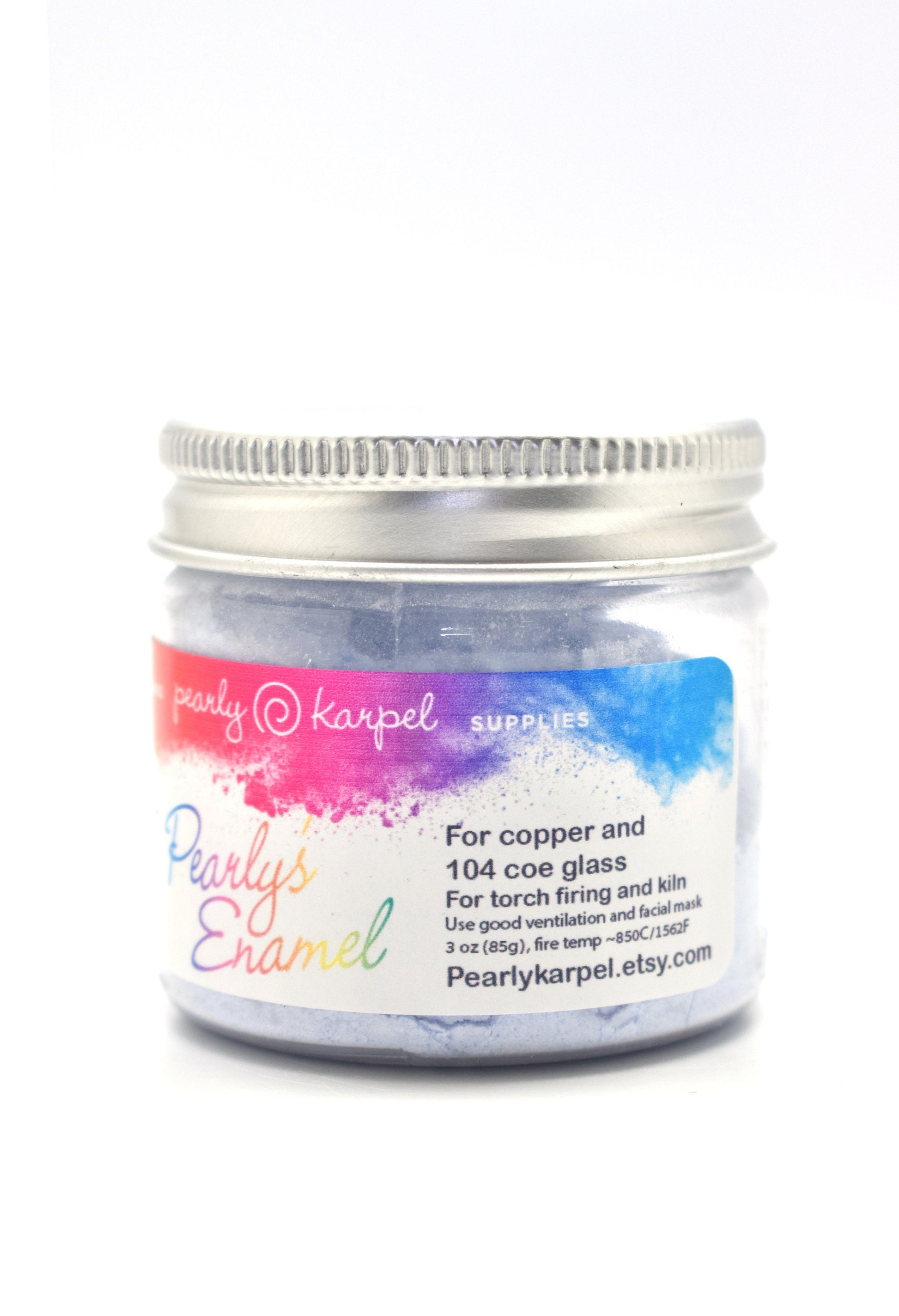 Pearly's Enamel Powder No. 128 Opaque Lavender 3oz. (85gr.) Great for torch/kiln/Cloisonné and Wet Packing Enameling