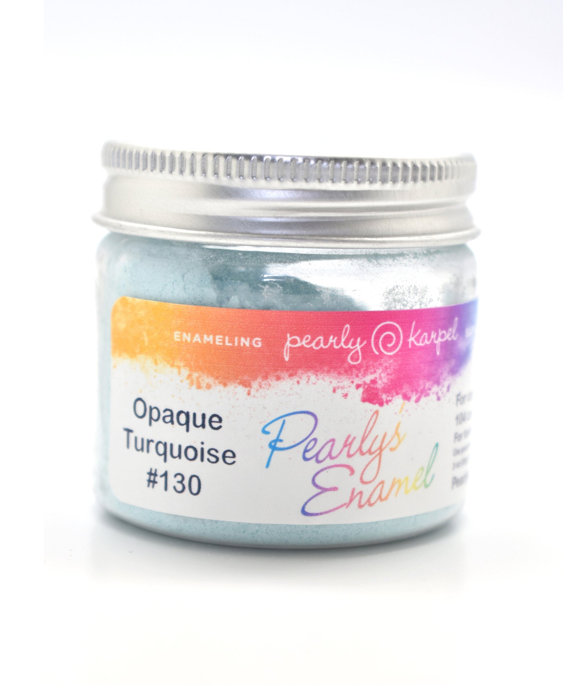 Pearly's Enamel Powder No. 130 Opaque Turquoise 3oz. (85gr.) Great for torch/kiln/Cloisonné and Wet Packing Enameling