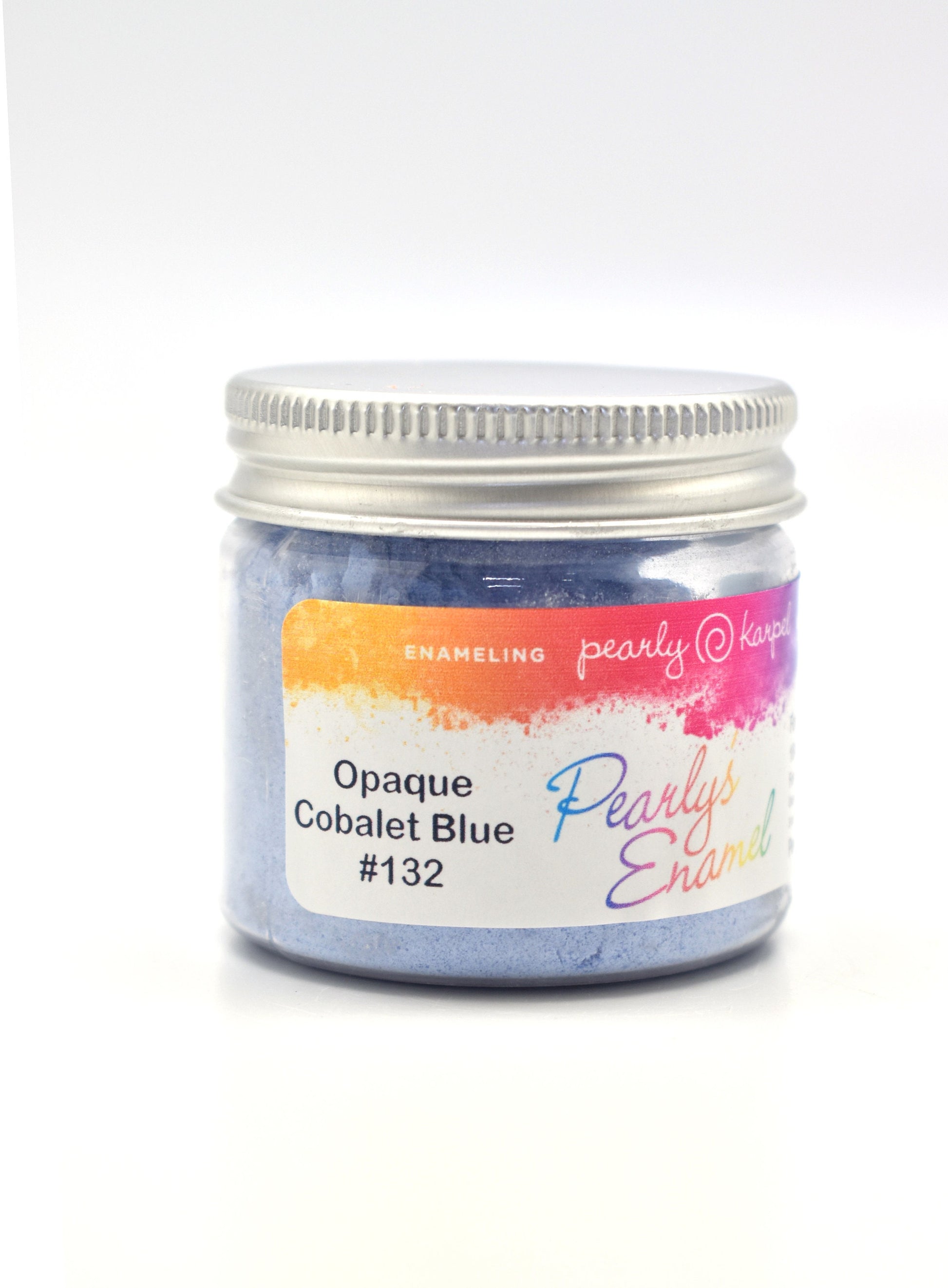 Pearly's Enamel Powder No. 132 Opaque Cobalet Blue 3oz. (85gr.) Great for torch/kiln/Cloisonné and Wet Packing Enameling