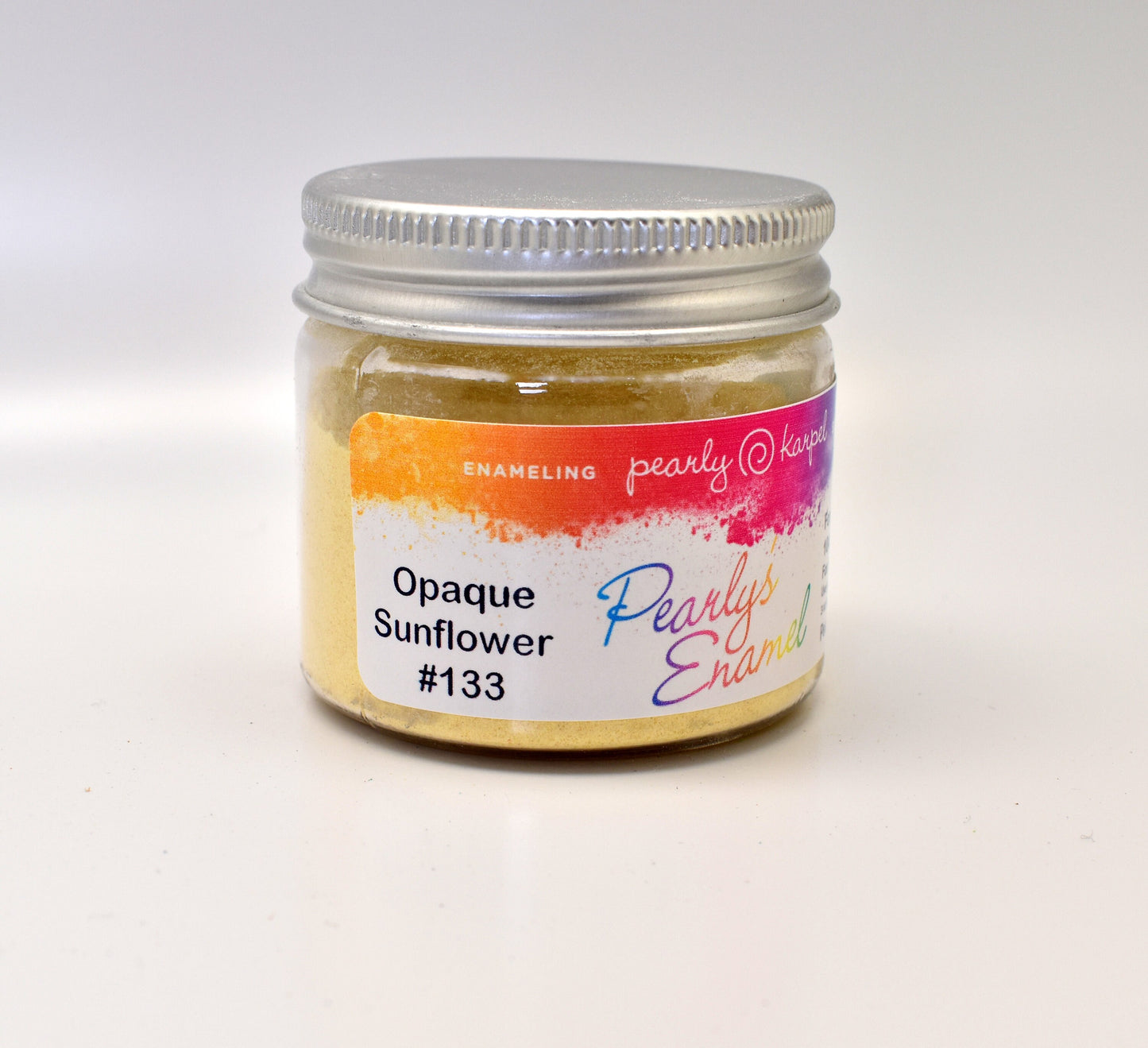 Pearly's Enamel Powder No. 133 Opaque sunflower 3oz. (85gr.) Great for torch/kiln/Cloisonné and Wet Packing Enameling