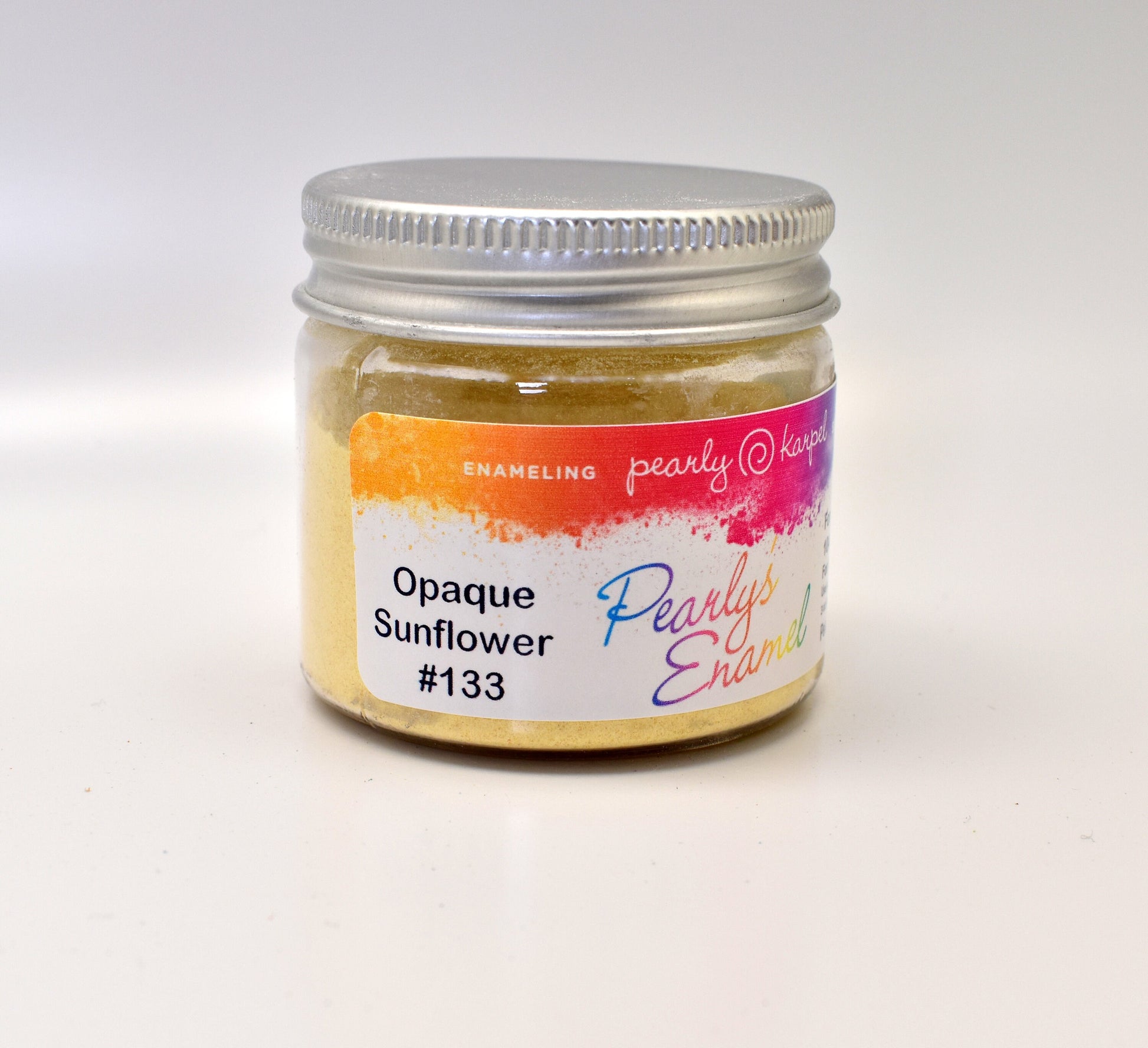 Pearly's Enamel Powder No. 133 Opaque sunflower 3oz. (85gr.) Great for torch/kiln/Cloisonné and Wet Packing Enameling
