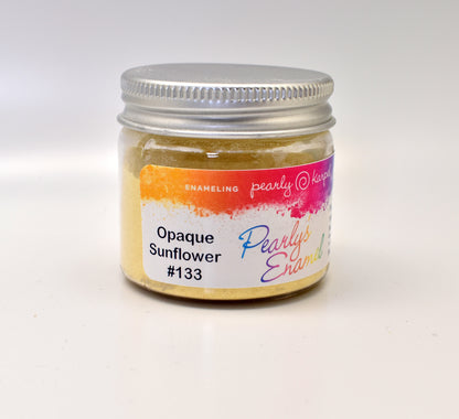 Pearly's Enamel Powder No. 133 Opaque sunflower 3oz. (85gr.) Great for torch/kiln/Cloisonné and Wet Packing Enameling