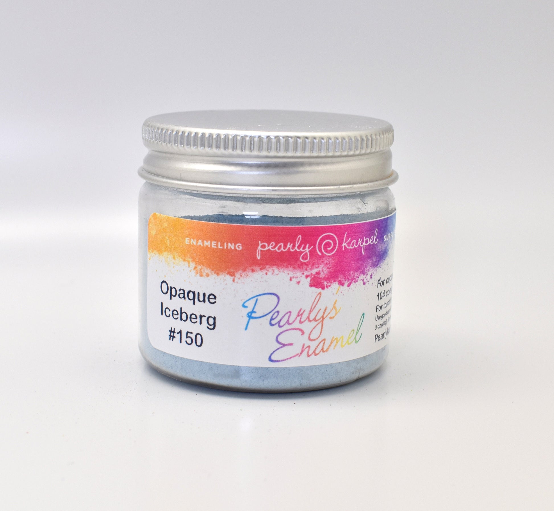 Pearly's Enamel Powder No. 150 Opaque Iceberg 3oz. (85gr.) Great for torch/kiln/Cloisonné and Wet Packing Enameling