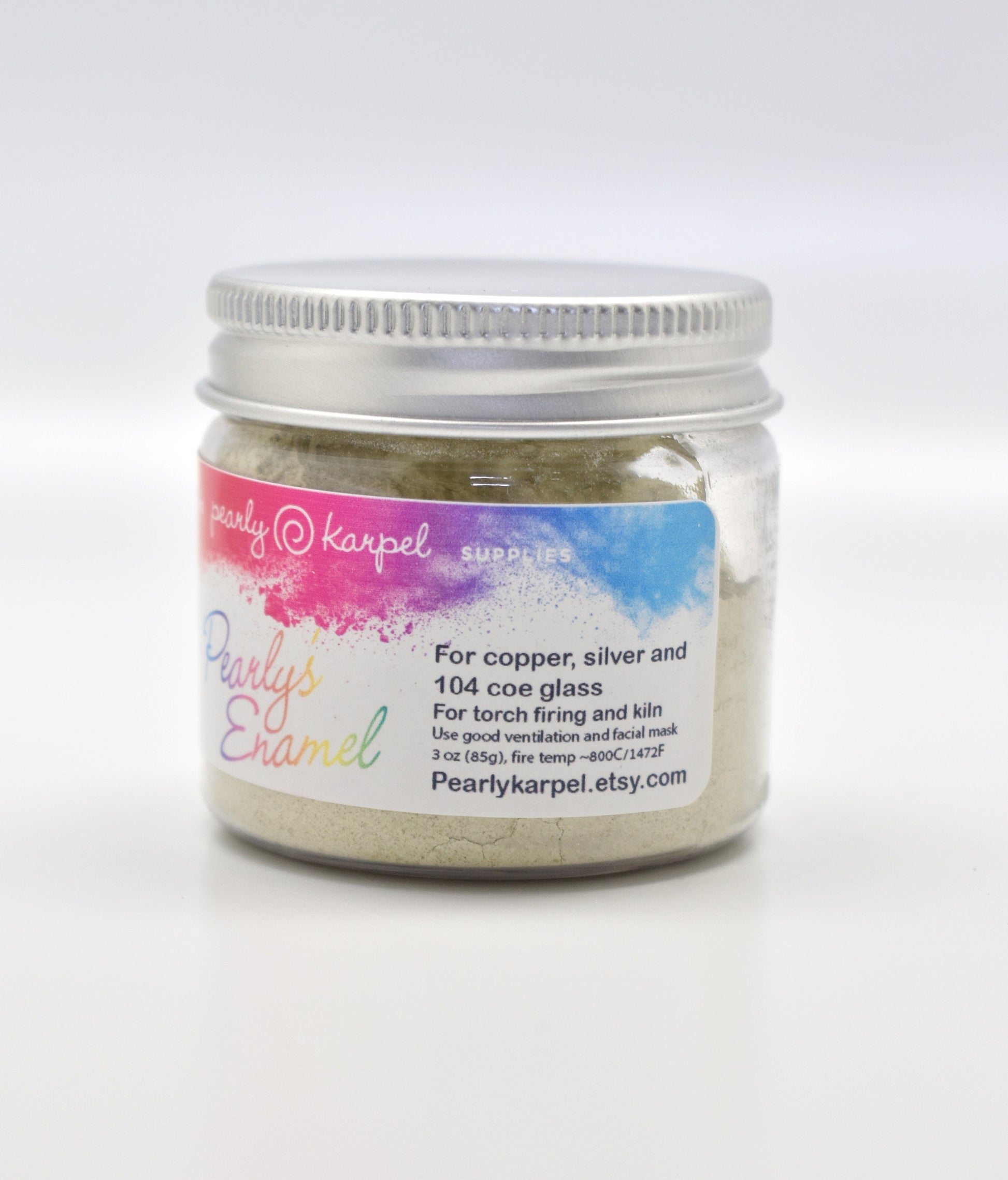 Pearly's Enamel Powder No. 154 Transparent Light Brown 3oz. (85gr.) Great for torch/kiln/Cloisonné and Wet Packing Enameling