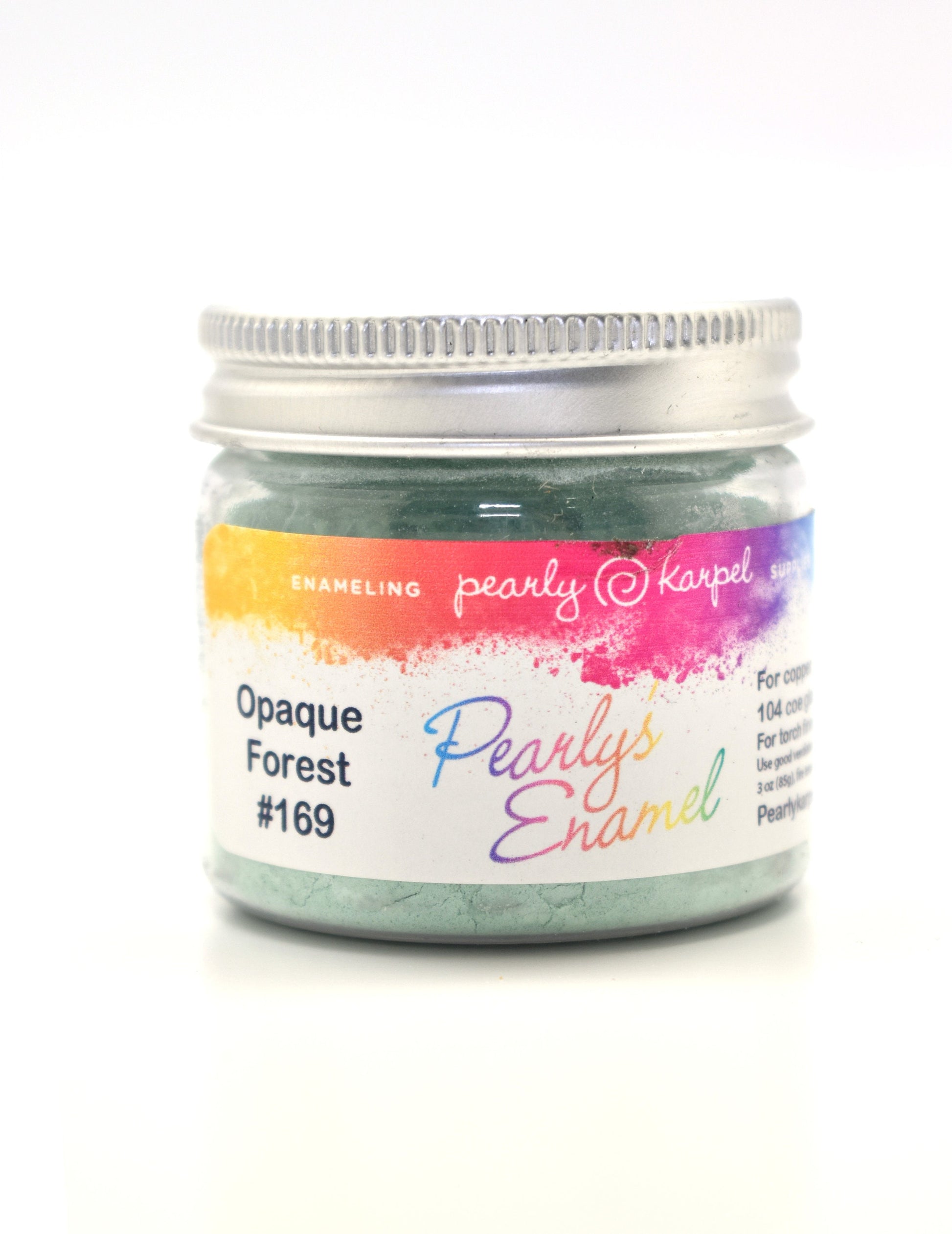 Pearly's Enamel Powder No. 169 Opaque Forest 3oz. (85gr.) Great for torch/kiln/Cloisonné and Wet Packing Enameling