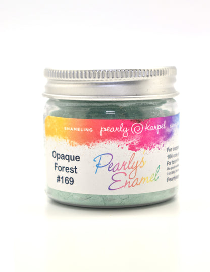 Pearly's Enamel Powder No. 169 Opaque Forest 3oz. (85gr.) Great for torch/kiln/Cloisonné and Wet Packing Enameling