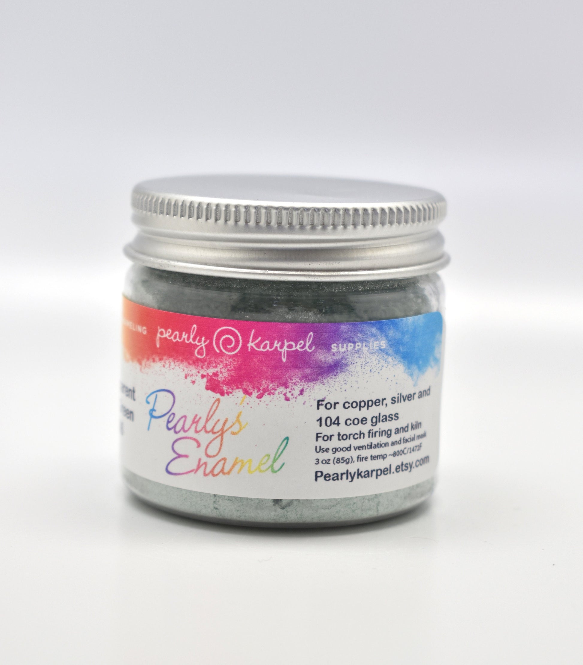 Pearly's Enamel Powder No. 366 Transparent Light Green 3oz. (85gr.) Great also for Cloisonné Enameling/Wet Packing Enamels