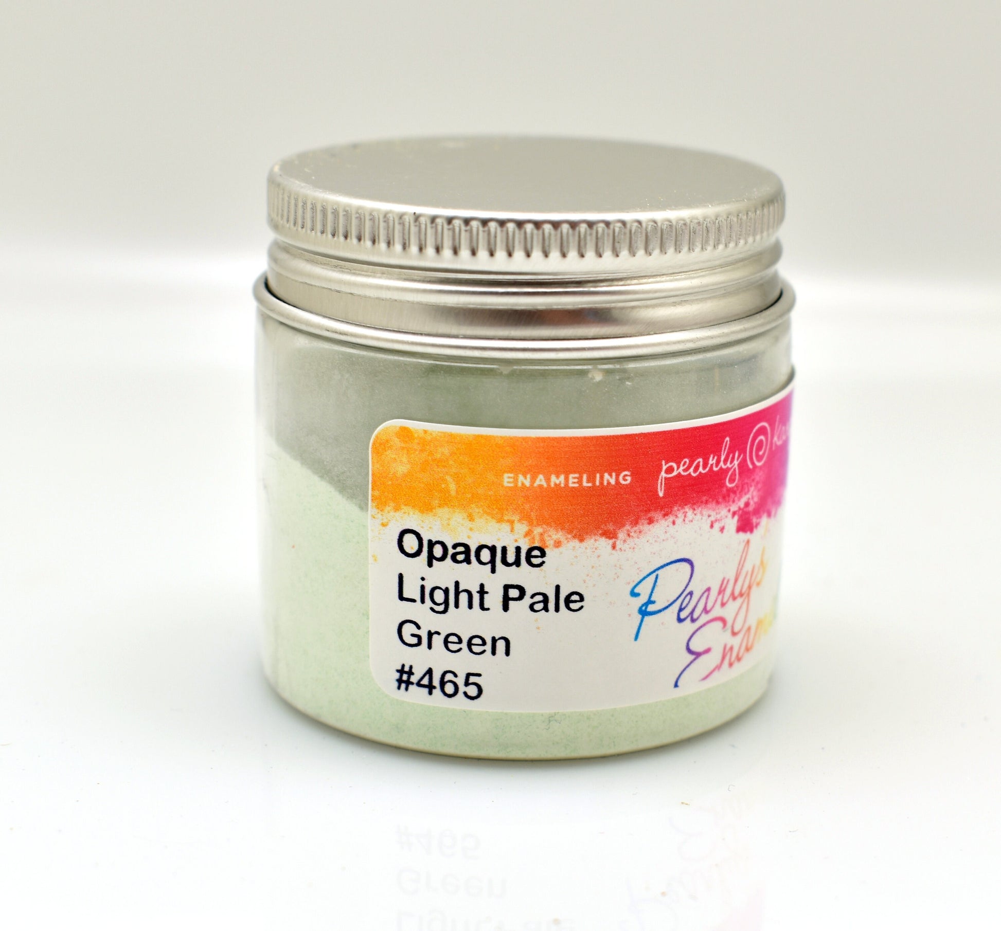Pearly's Enamel Powder No. 465 Opaque Light Pale Green 3oz. (85gr.) Great for torch/kiln/Cloisonné and Wet Packing Enameling