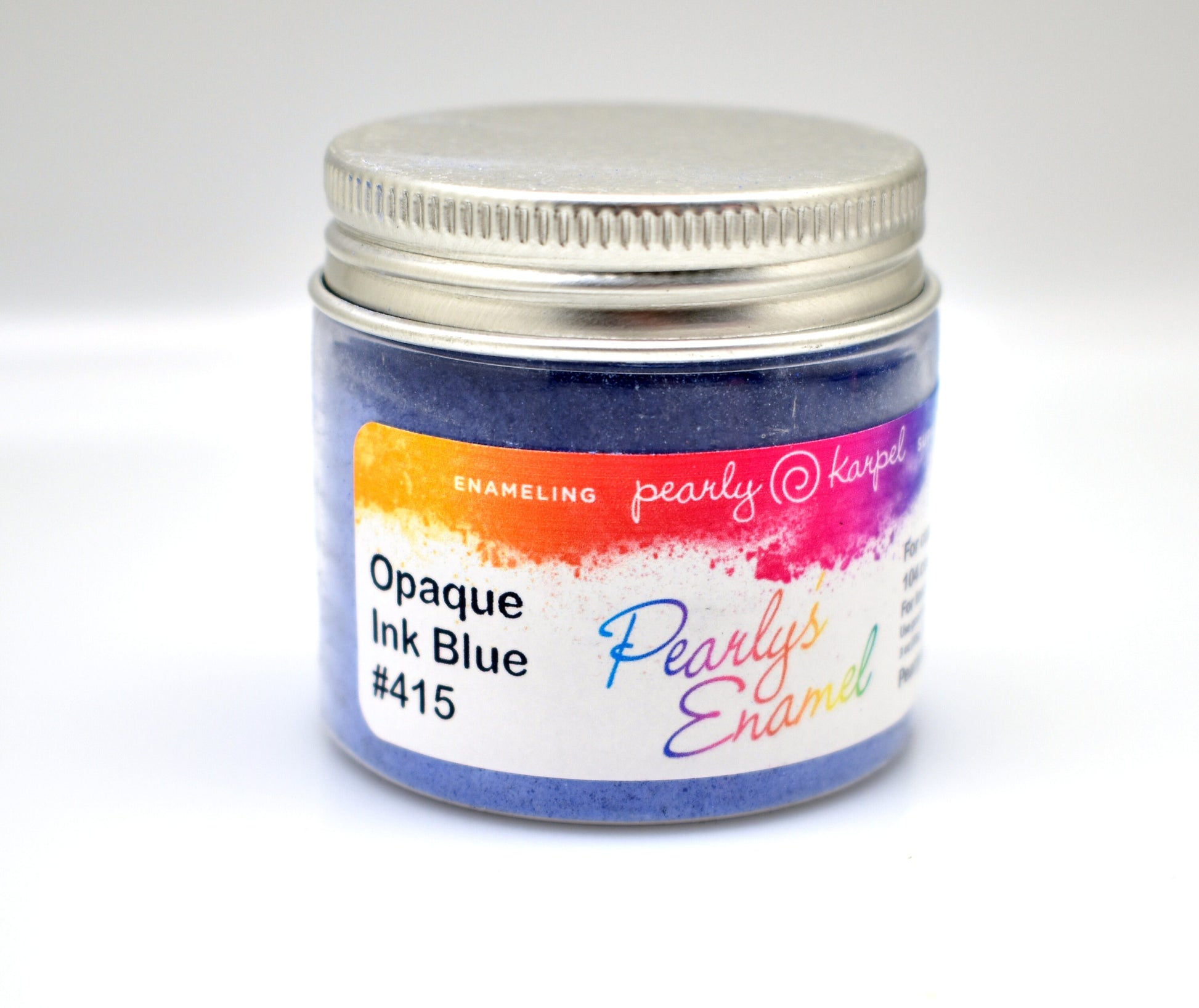 Pearly's Enamel Powder No. 415 Opaque Ink Blue 3oz. (85gr.) Great for torch/kiln/Cloisonné and Wet Packing Enameling