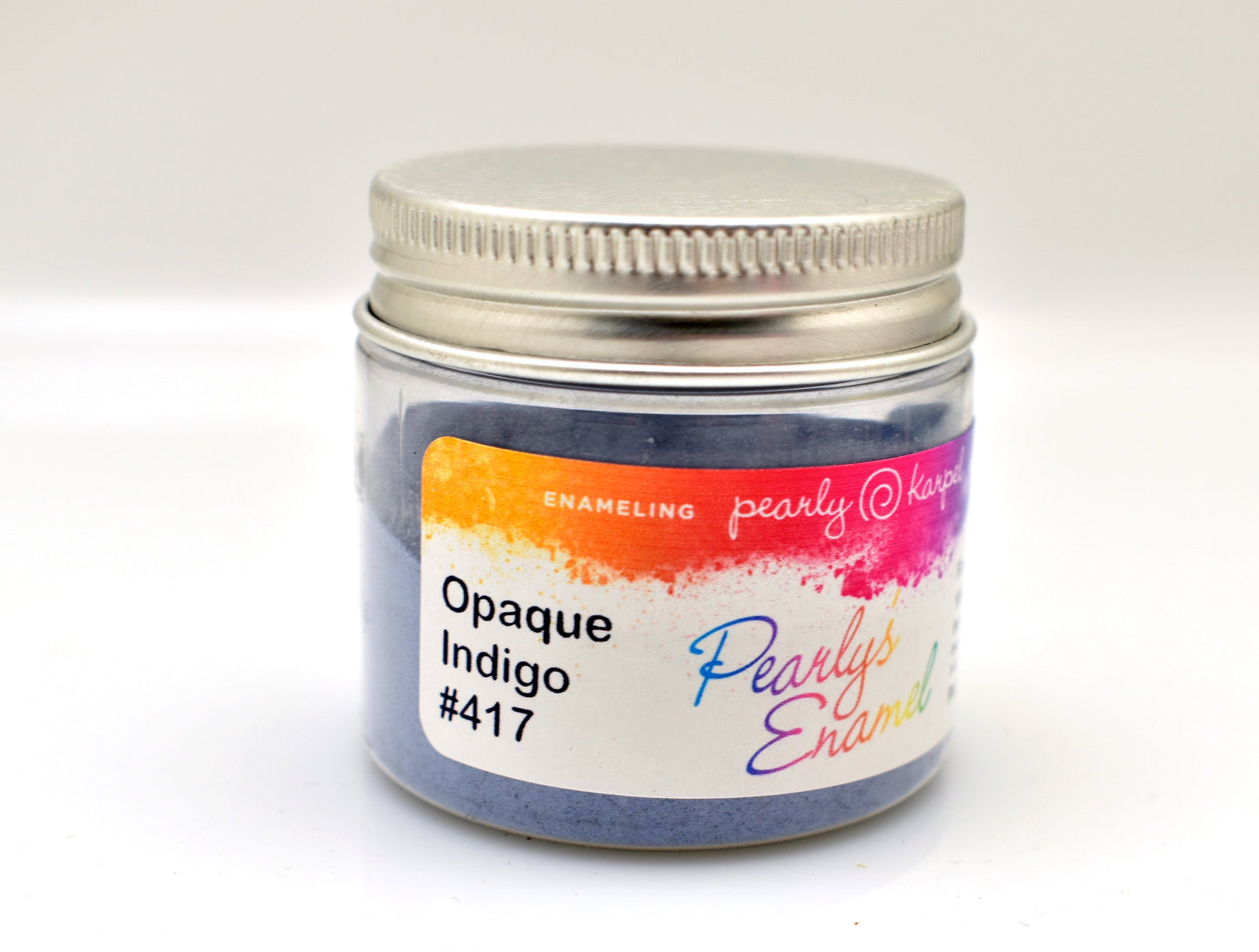 Pearly's Enamel Powder No. 417 Opaque Indigo 3oz. (85gr.) Great for torch/kiln/Cloisonné and Wet Packing Enameling