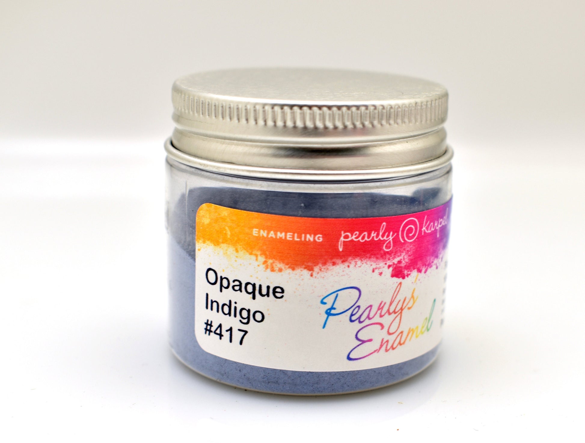 Pearly's Enamel Powder No. 417 Opaque Indigo 3oz. (85gr.) Great for torch/kiln/Cloisonné and Wet Packing Enameling
