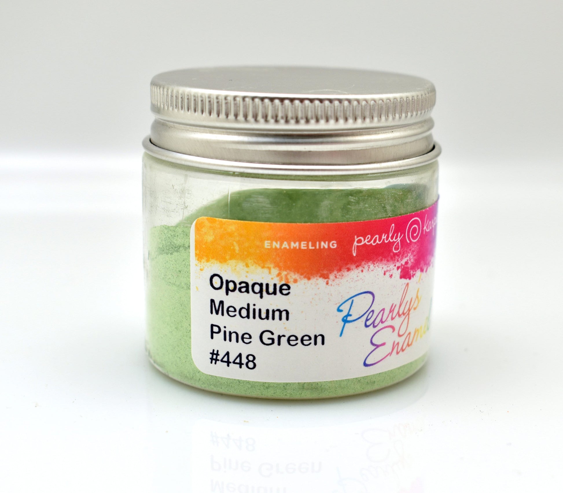 Pearly's Enamel Powder No. 448 Opaque Medium Pine Green 3oz. (85gr.) Great for torch/kiln/Cloisonné and Wet Packing Enameling