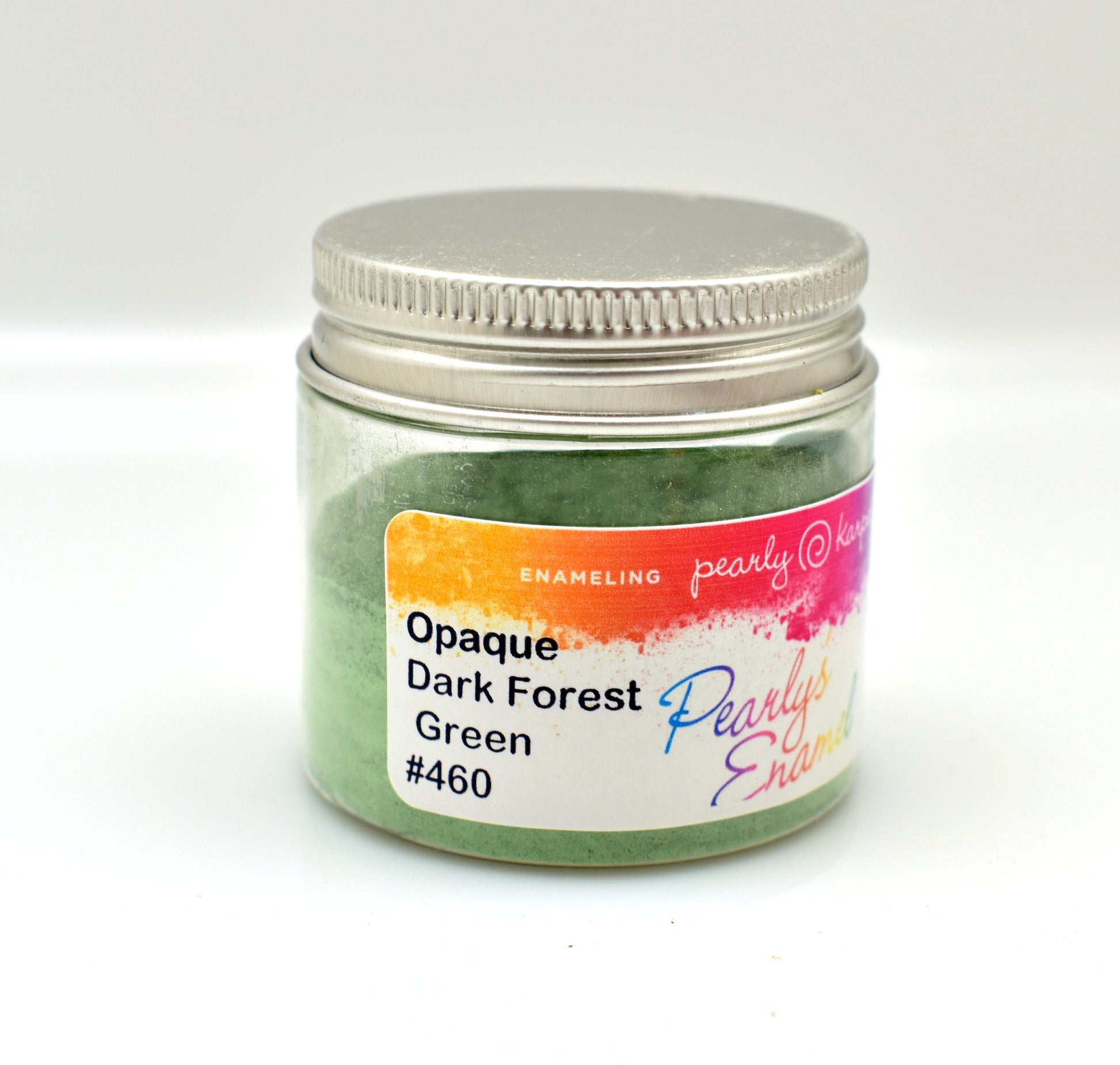 Pearly's Enamel Powder No. 460 Opaque Dark Forest Green 3oz. (85gr.) Great for torch/kiln/Cloisonné and Wet Packing Enameling