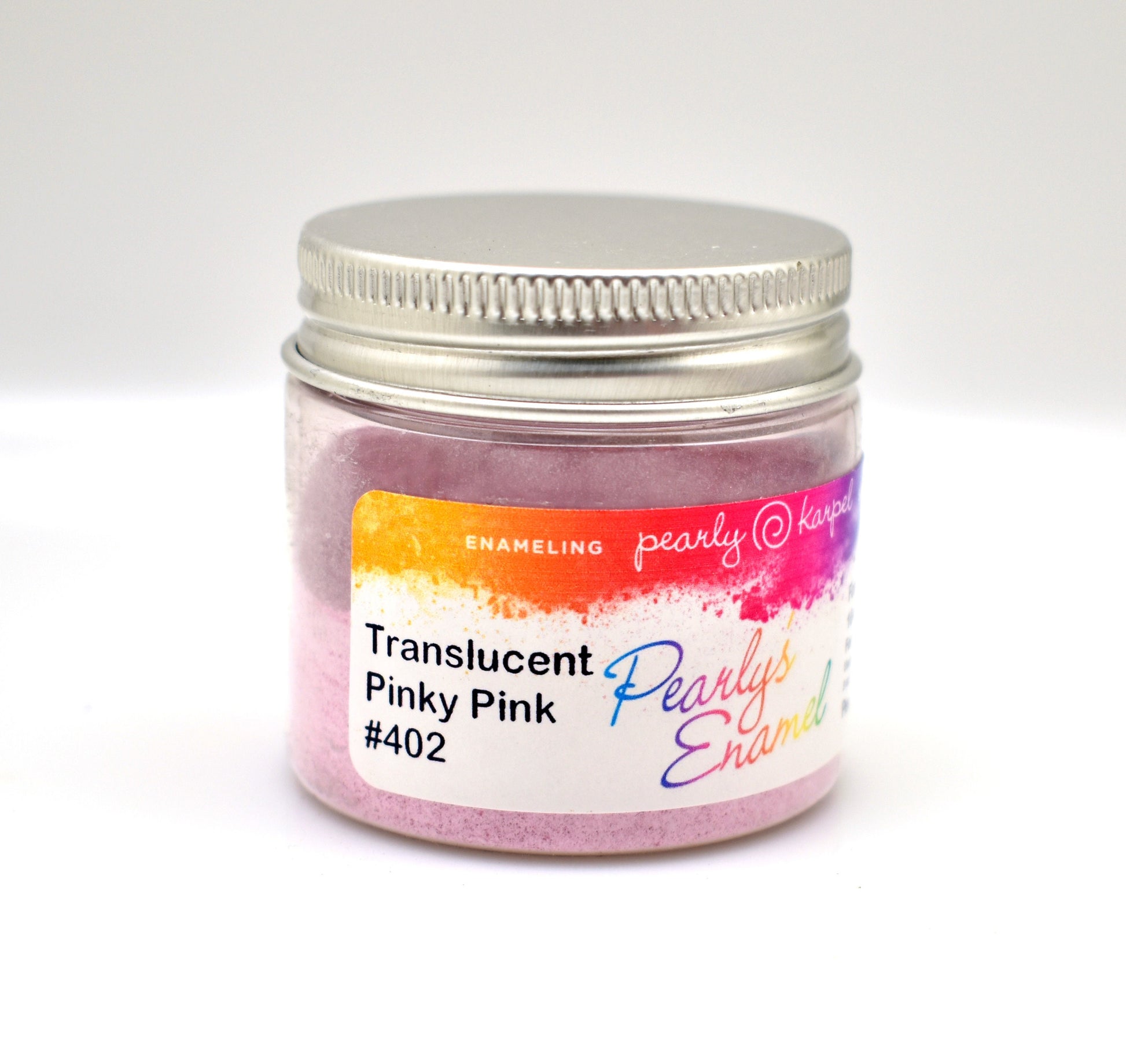 Pearly's Enamel Powder No. 402 Translucent Pinky Pink 3oz. (85gr.) Great for torch/kiln/Cloisonné and Wet Packing Enameling