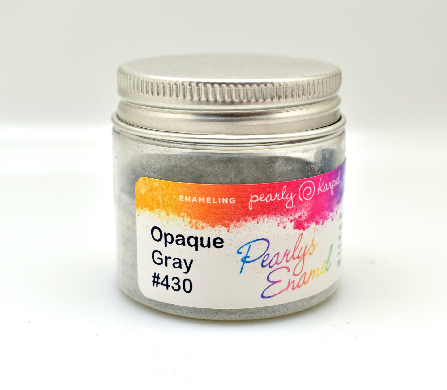 Pearly's Enamel Powder No. 430 Opaque Gray 3oz. (85gr.) Great for torch/kiln/Cloisonné and Wet Packing Enameling