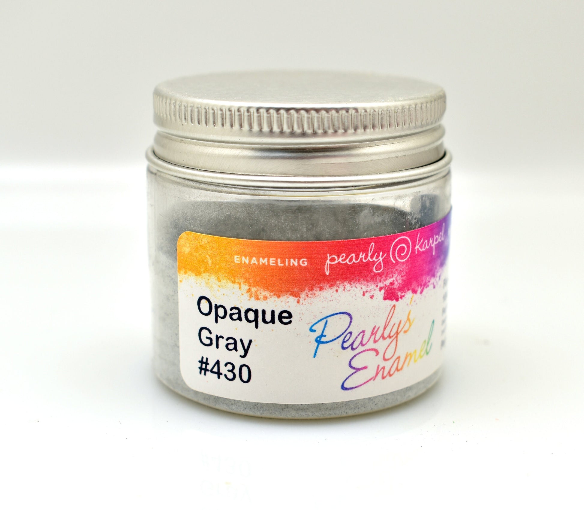 Pearly's Enamel Powder No. 430 Opaque Gray 3oz. (85gr.) Great for torch/kiln/Cloisonné and Wet Packing Enameling