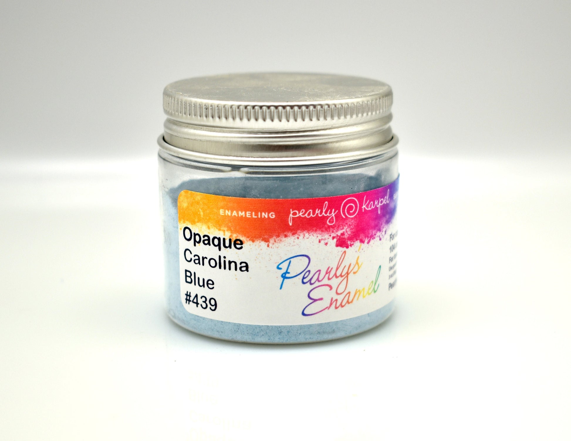 Pearly's Enamel Powder No. 439 Opaque Carolina Blue 3oz. (85gr.) Great for torch/kiln/Cloisonné and Wet Packing Enameling